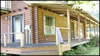 Redwood forest log cabin in Humboldt County, California